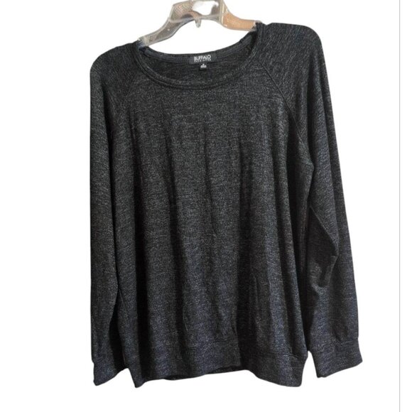 Buffalo Sweater by David Britton Pullover Black Lightweight long sleeve Comfy - Picture 1 of 7